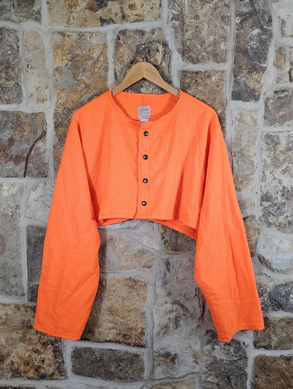 Filson Vintage Cropped Hunting Utility Slouchy Fit Top Jacket
